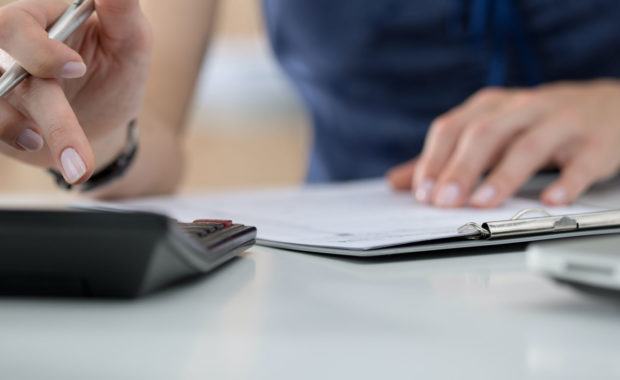 Woman preparing for tax planning