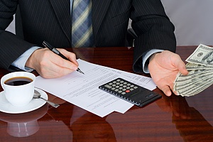 a business owner collecting money through accounts receivable