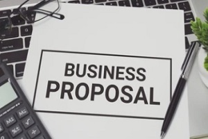 business proposal preparation in progress