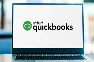 intuit quickbooks on laptop screen