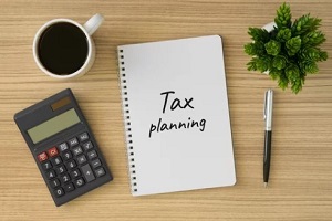 tax planning with a cup of coffee