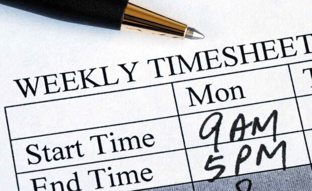 enter the weekly time sheet concepts of work hours reporting