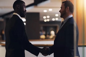 men shaking hands after contract review