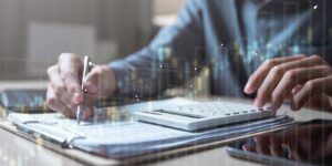 financial analysis technology concept