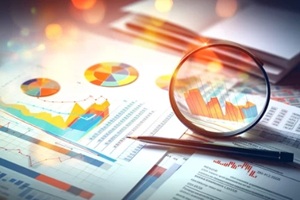 concept of business audit stock financial finance management on analysis data