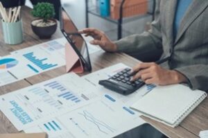 auditor and accountant team working in office