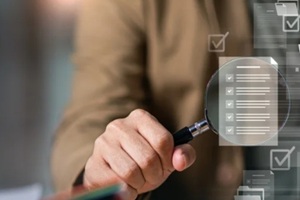 analyst performs document search and information verification using content filtering