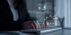 data analysis dashboard showing performance, trends, and insights